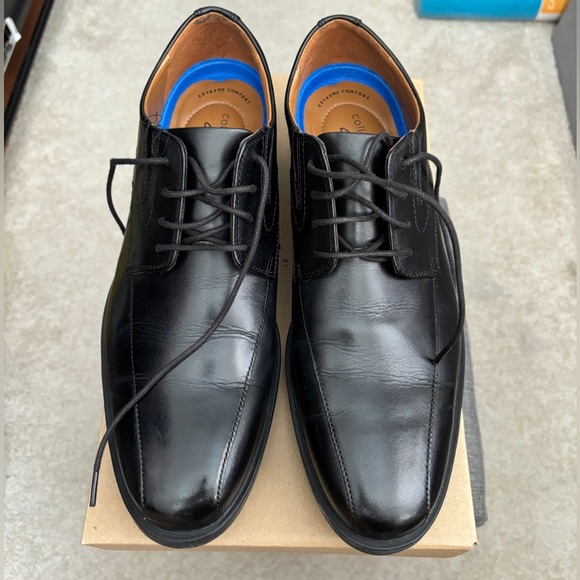 CLARKS Whiddon Pace Black Leather, Size Mens 10, EUC, Dress shoes - Picture 4 of 13